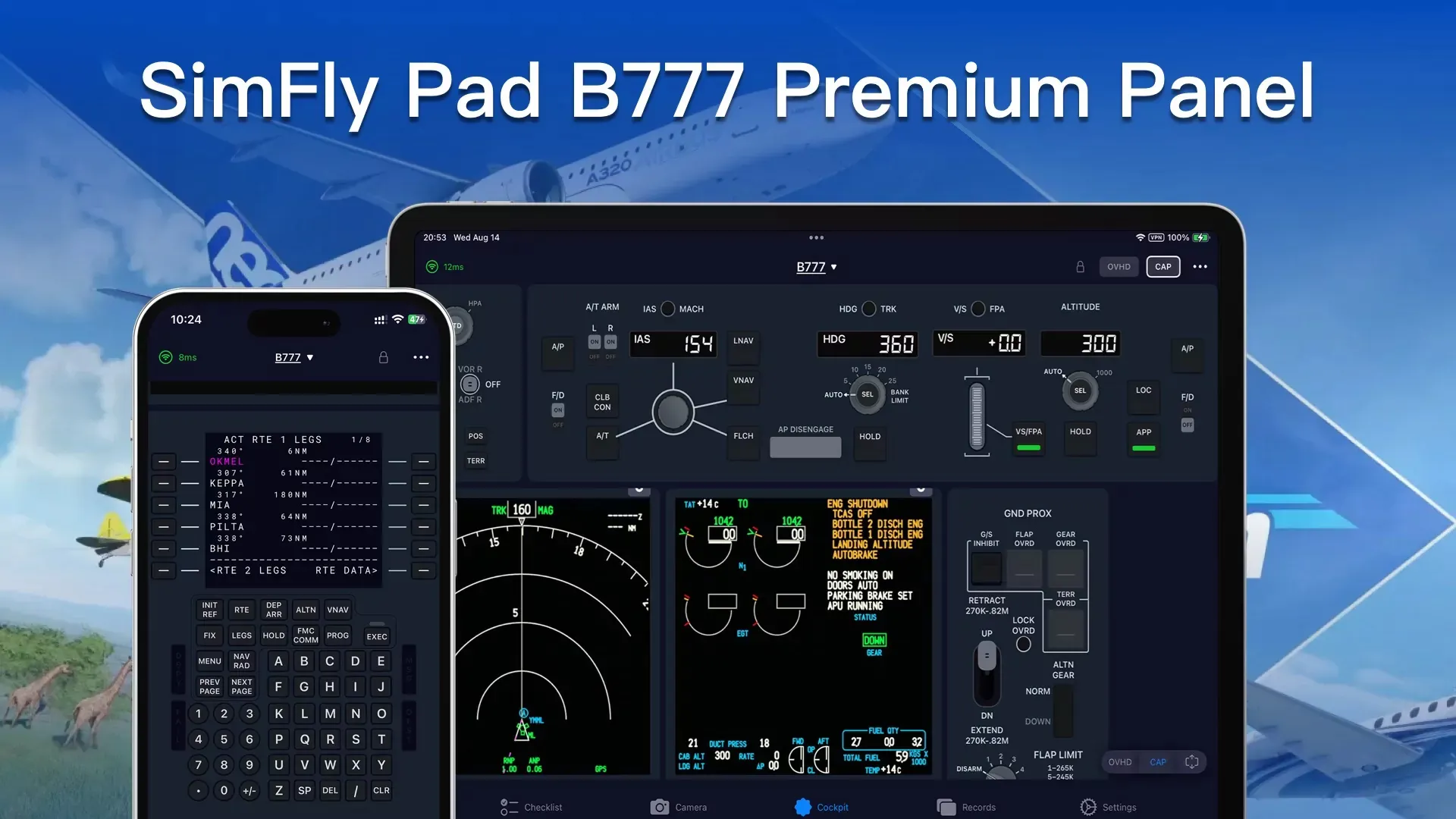 SimFly Pad B777 Premium Panel screenshot