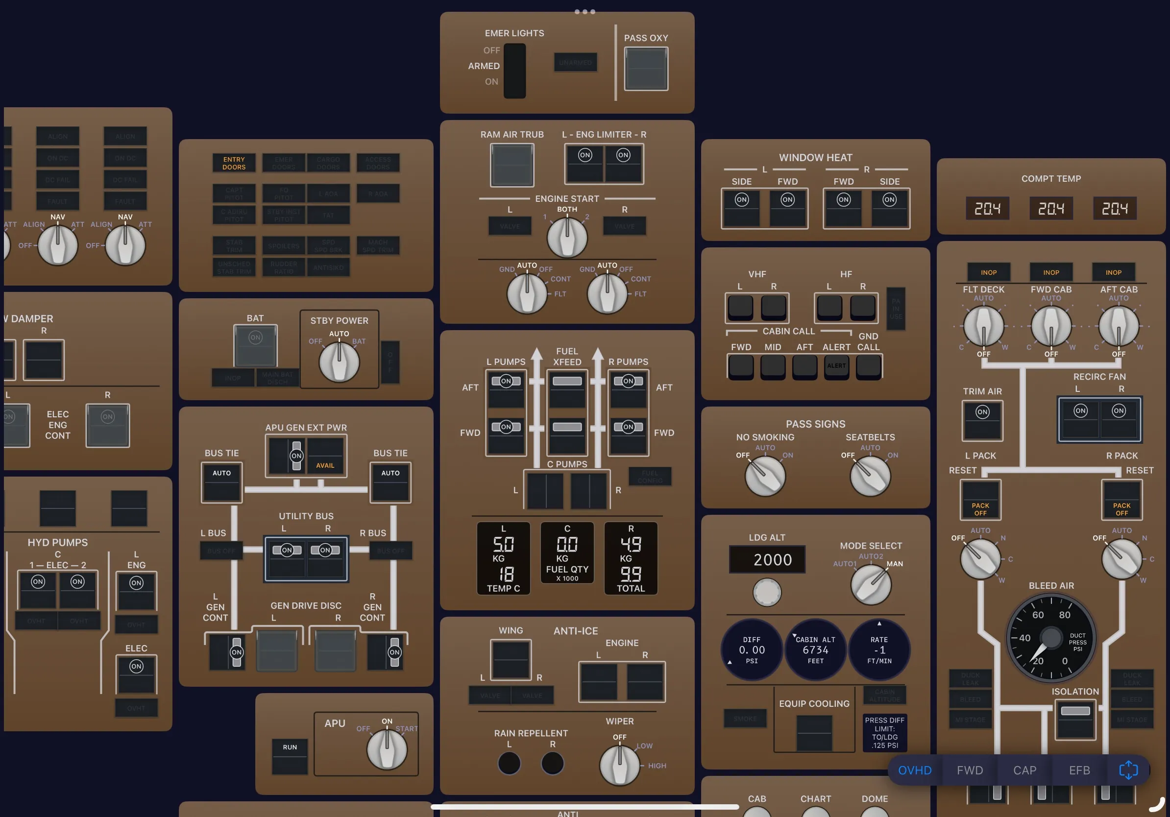 SimFly Pad B757 Premium Panel screenshot