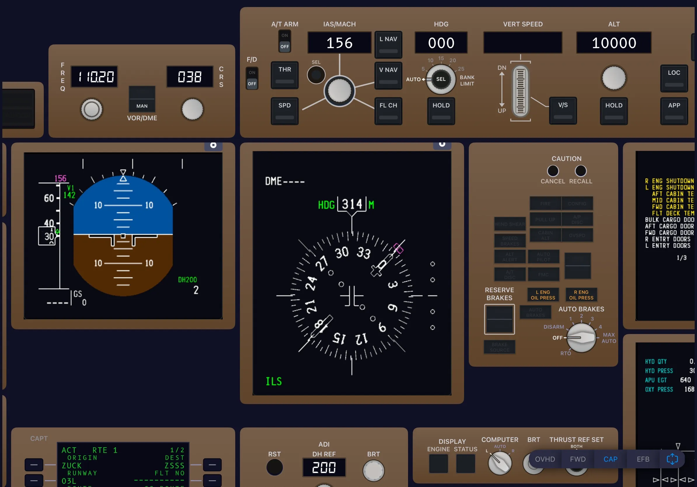 SimFly Pad B767 Premium Panel screenshot