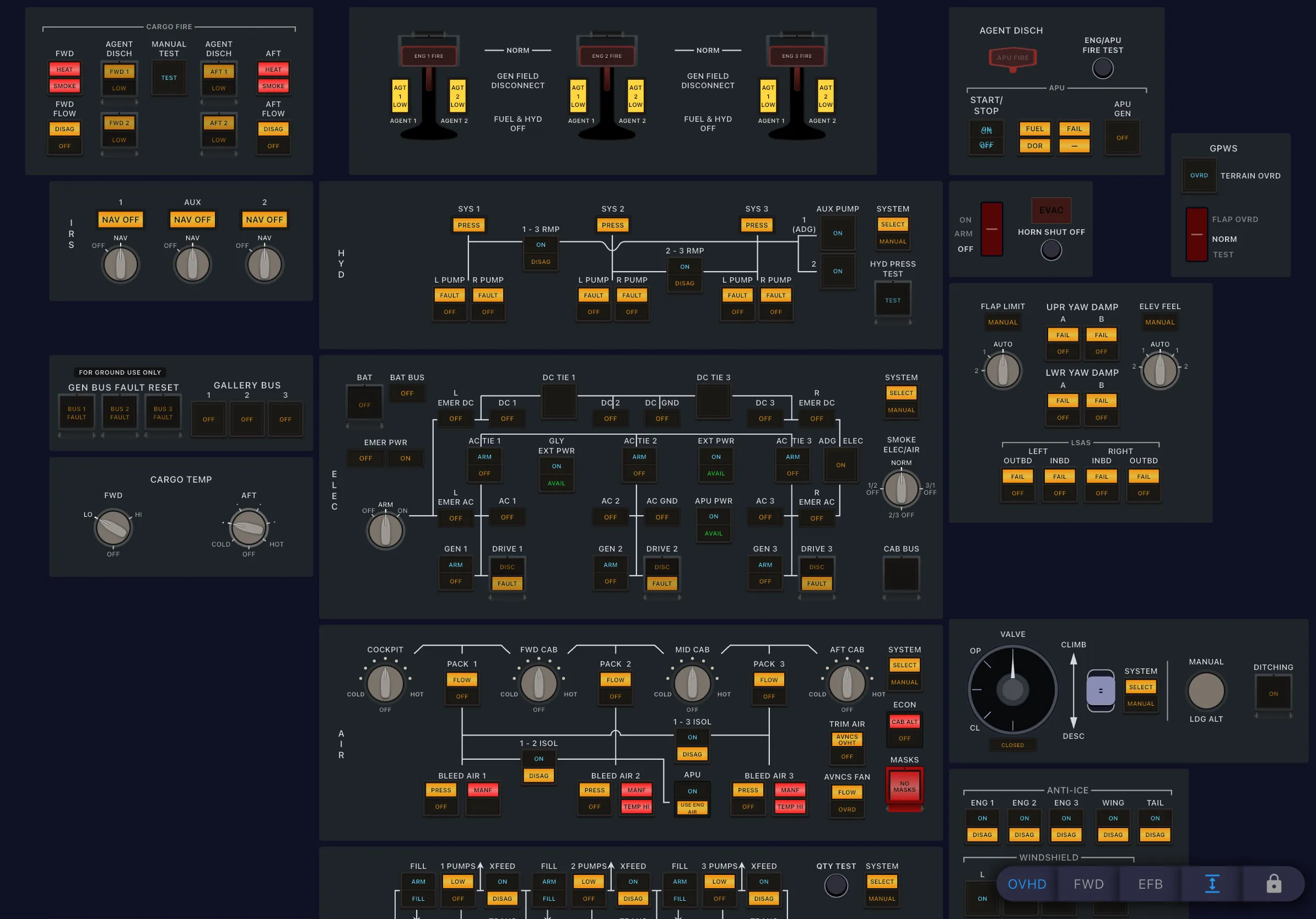 SimFly Pad MD11 Premium Panel screenshot