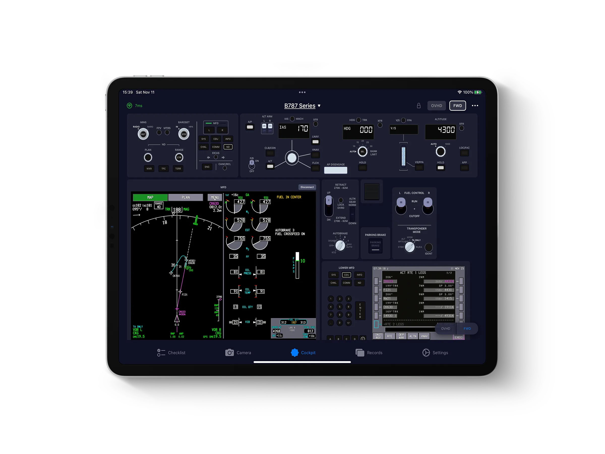 SimFly Pad B787 Premium Panel screenshot 2