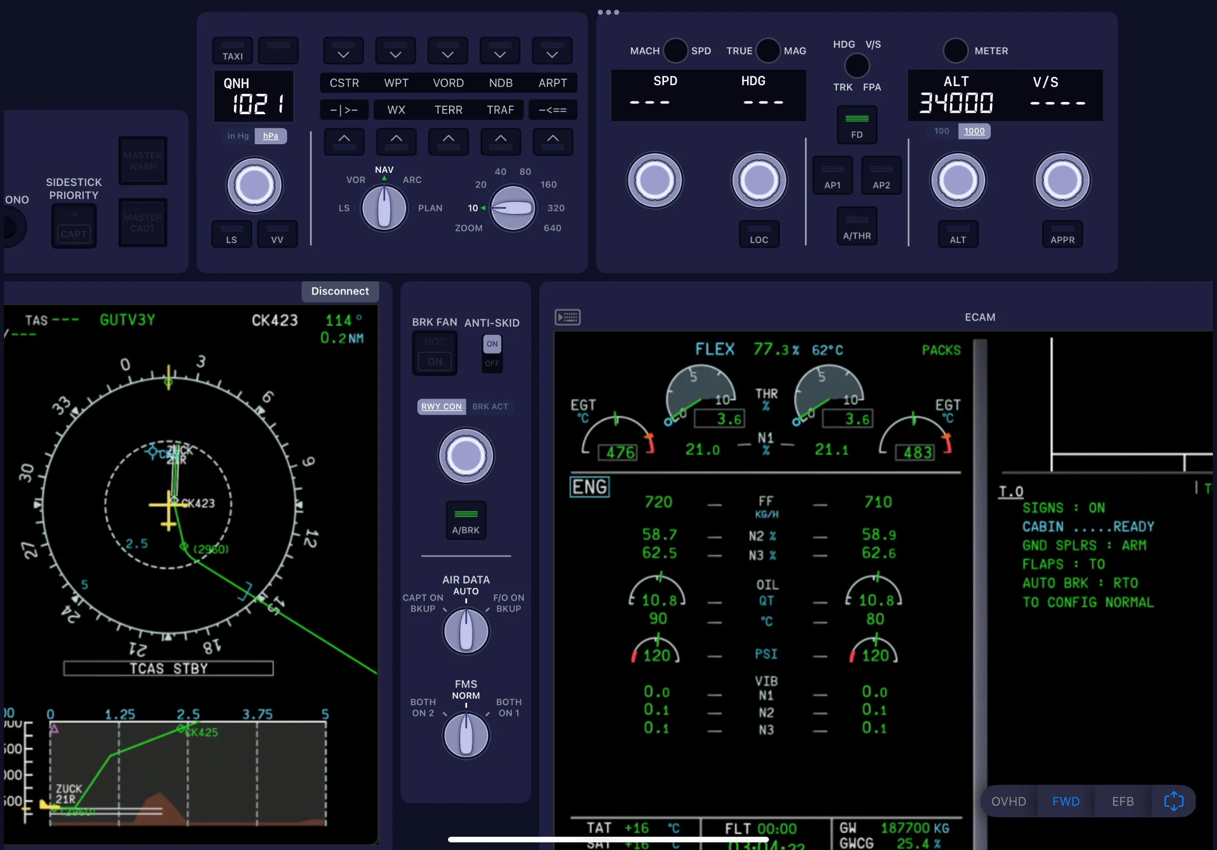 iniBuilds A350 with SimFly Pad — screenshot 1