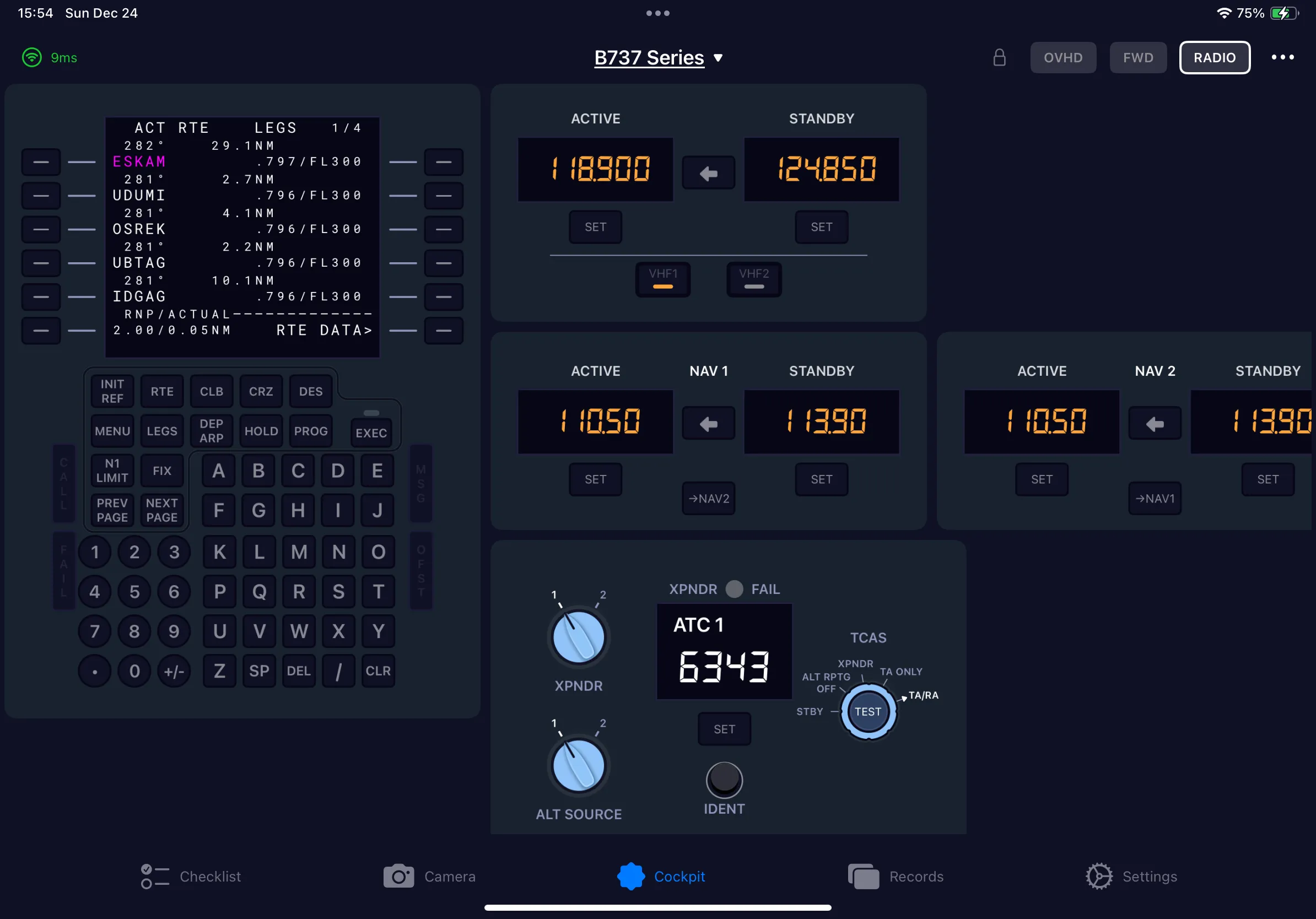 SimFly Pad B737 Premium Panel screenshot 6