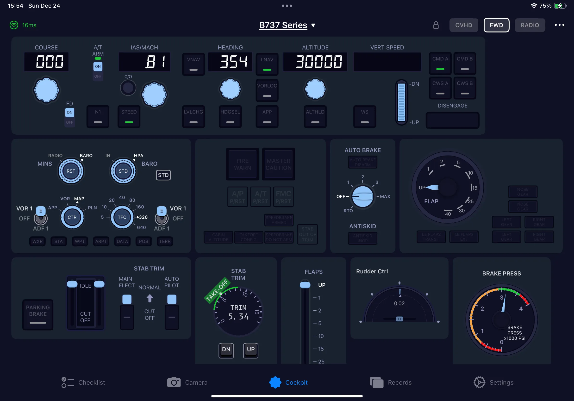 SimFly Pad B737 Premium Panel screenshot 7